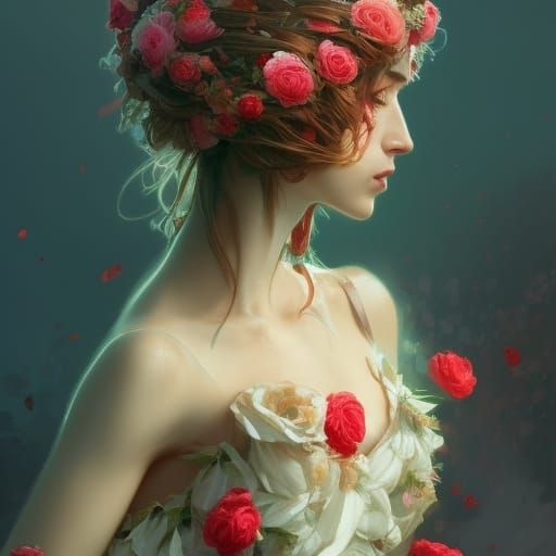 Rose Dress Portrait in Unreal Engine 5