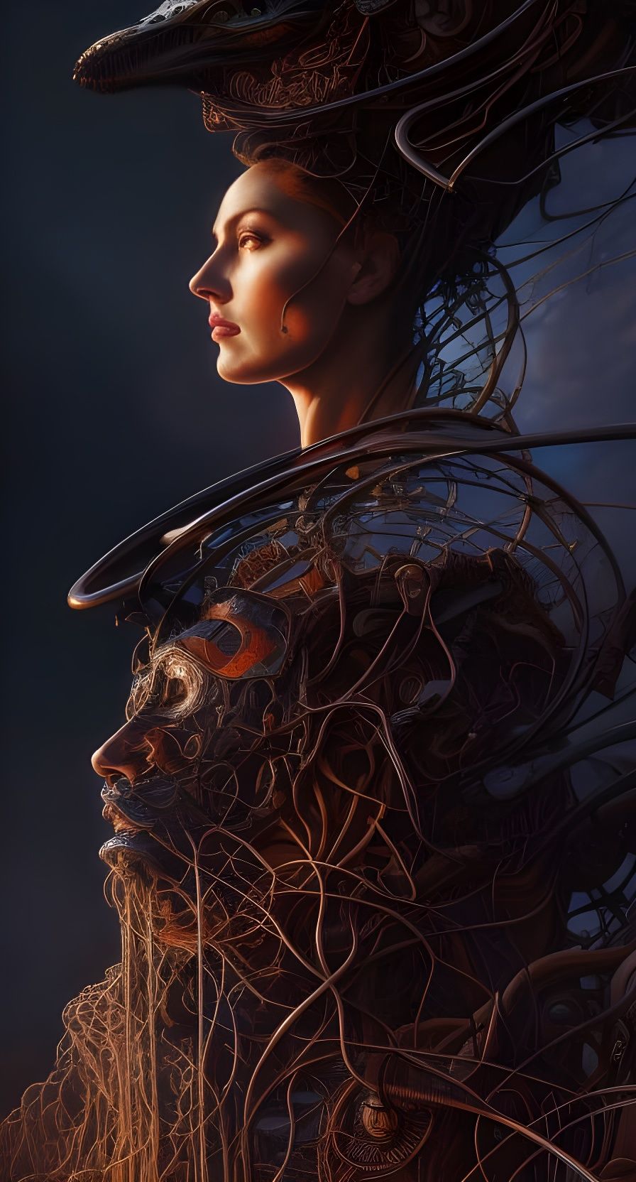 Selfsimilar Image with Flowing Energy in Surreal Style