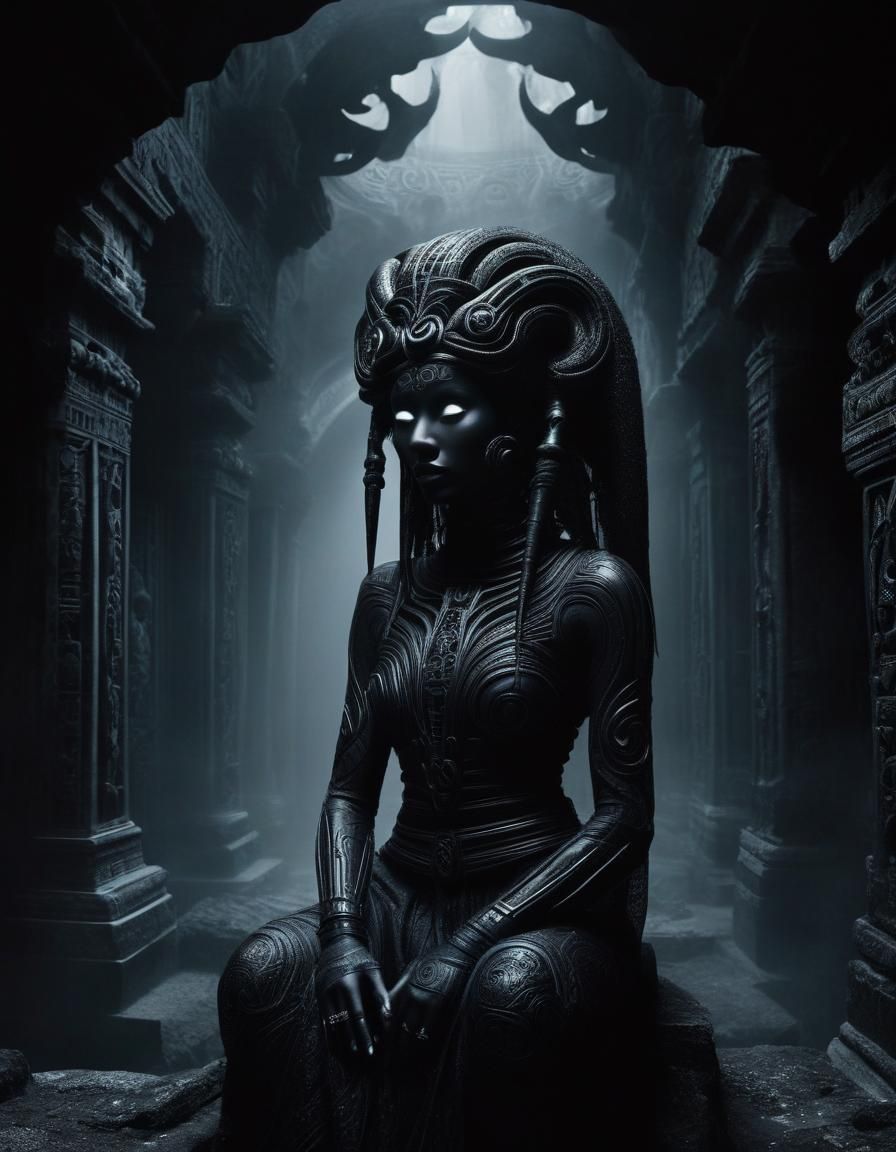 Eerie Zapotec Underworld: Demonic Figures in Solitude