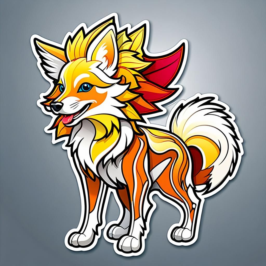 Vector Sticker Art with Double White Outlines