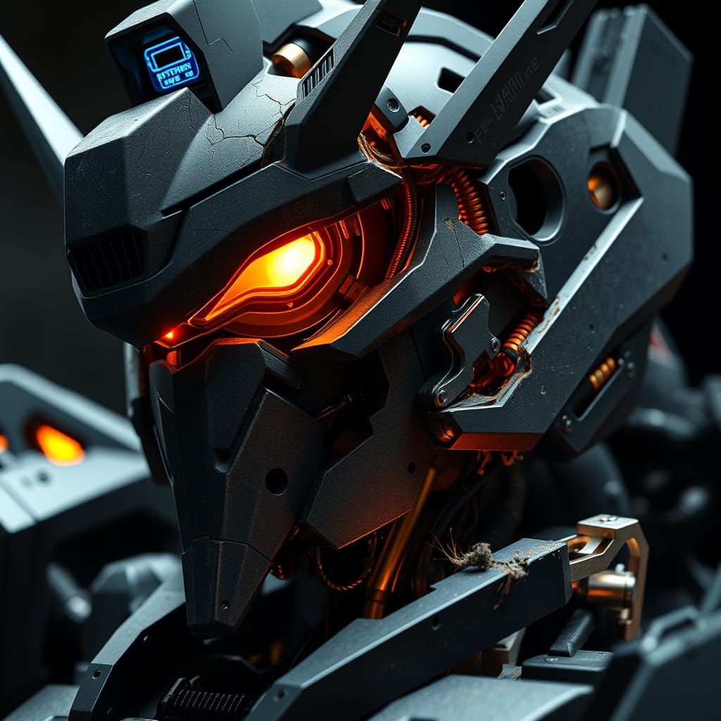 Gundam Barbatos Mechanical Exposures in Ultra-High-Resolutio...