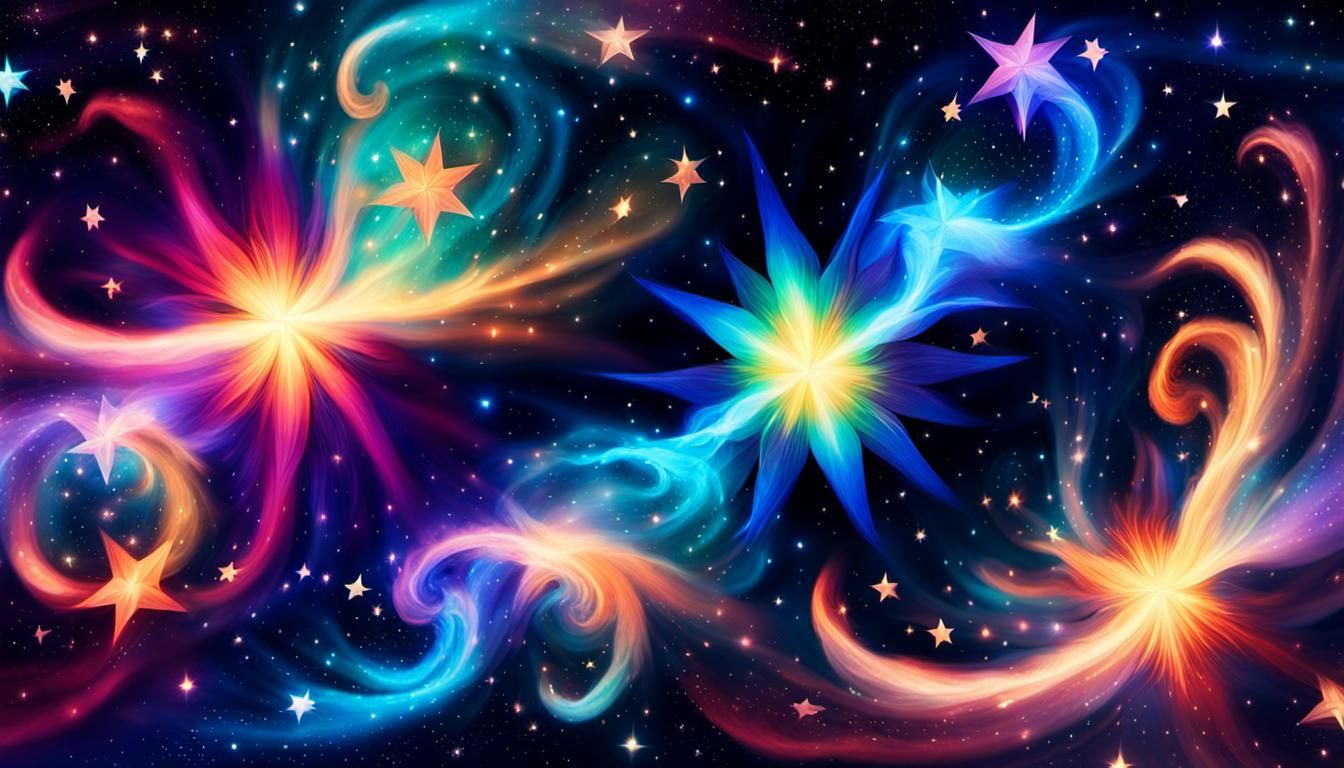 Cosmic Plasma Maelstrom with Star Cluster in Starfield Aesth...
