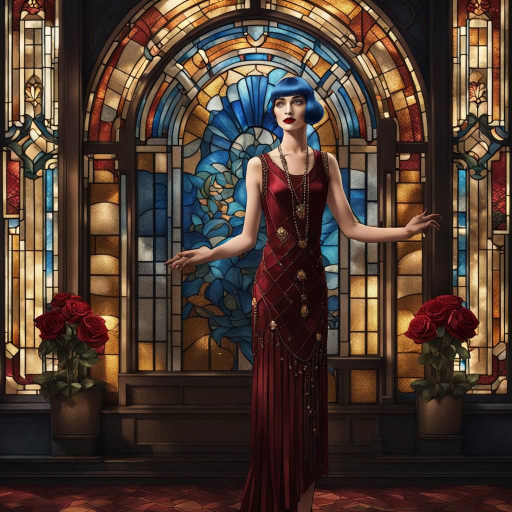 Flapper in a New York City Hotel Lobby 1926