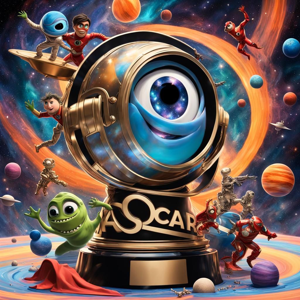 Oscar trophy 🎬 Pixar Disney animation (v2)