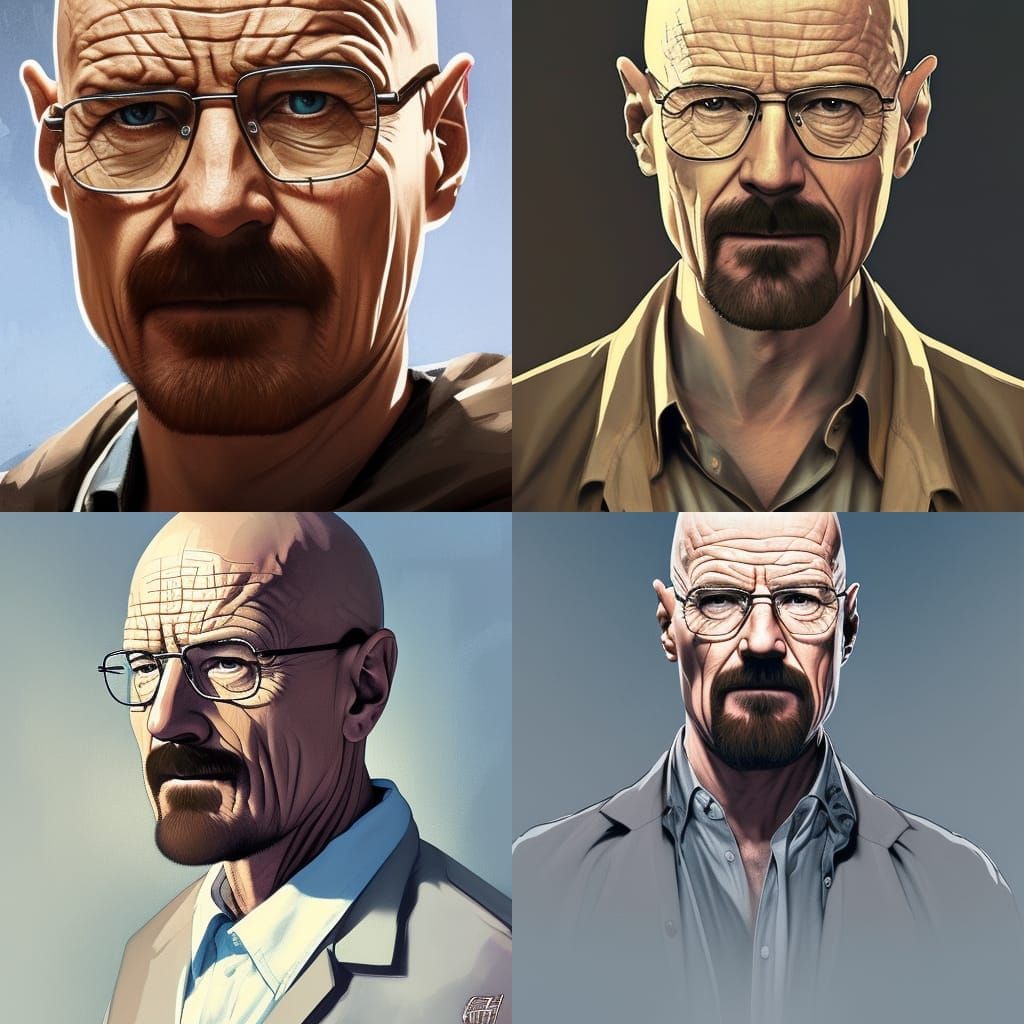 Walter White Portrait in Arab Clothing, Detailed Art