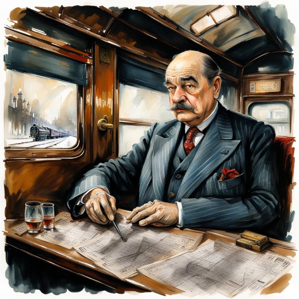 Hercule Poirot Investigates Crime on Orient Express