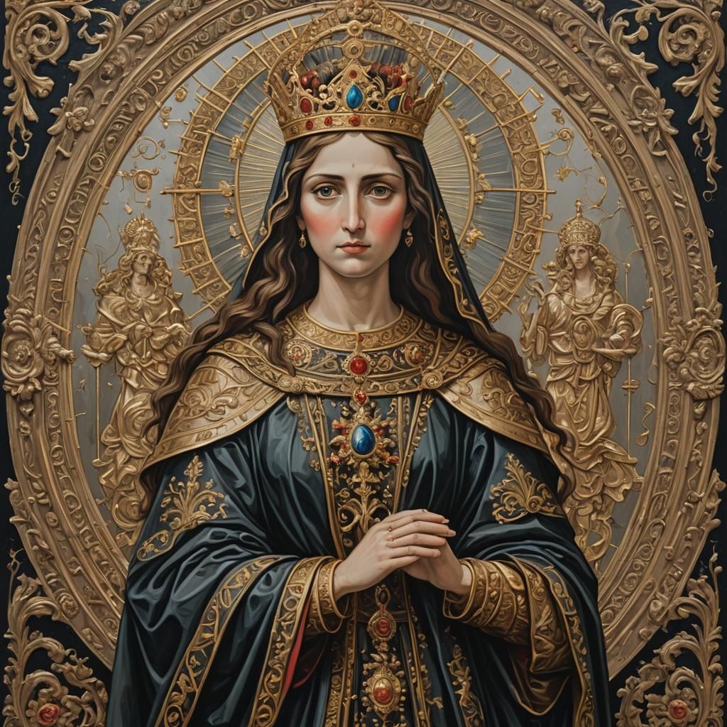 Saint Barbara Oil Painting: Marriage Blessing