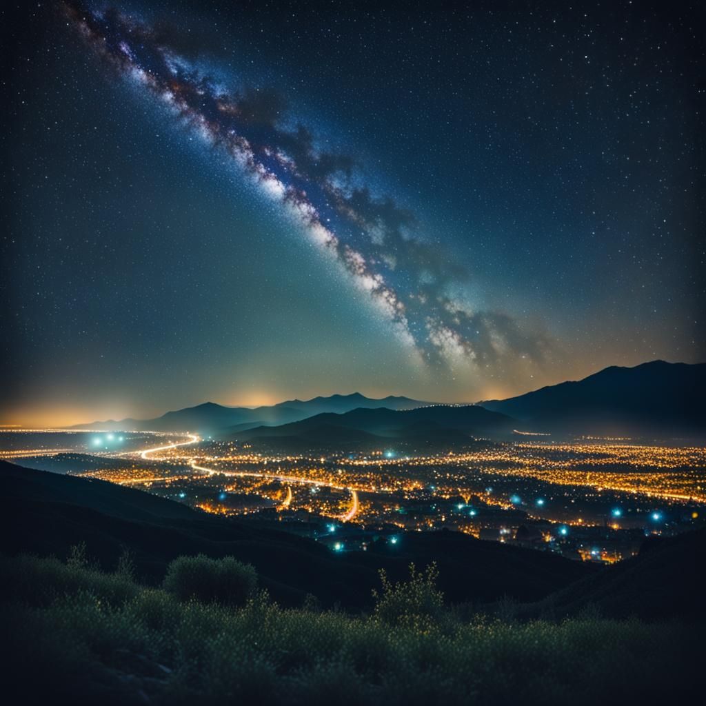 Romantic Starry Night View: Professional Photography