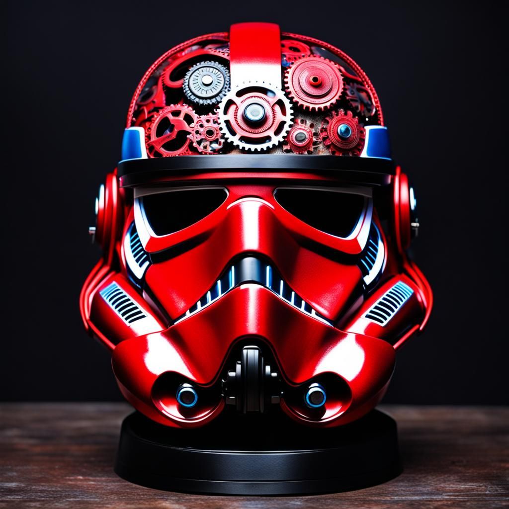 Steampunk Stormtrooper Helmet in Cyberpunk Style