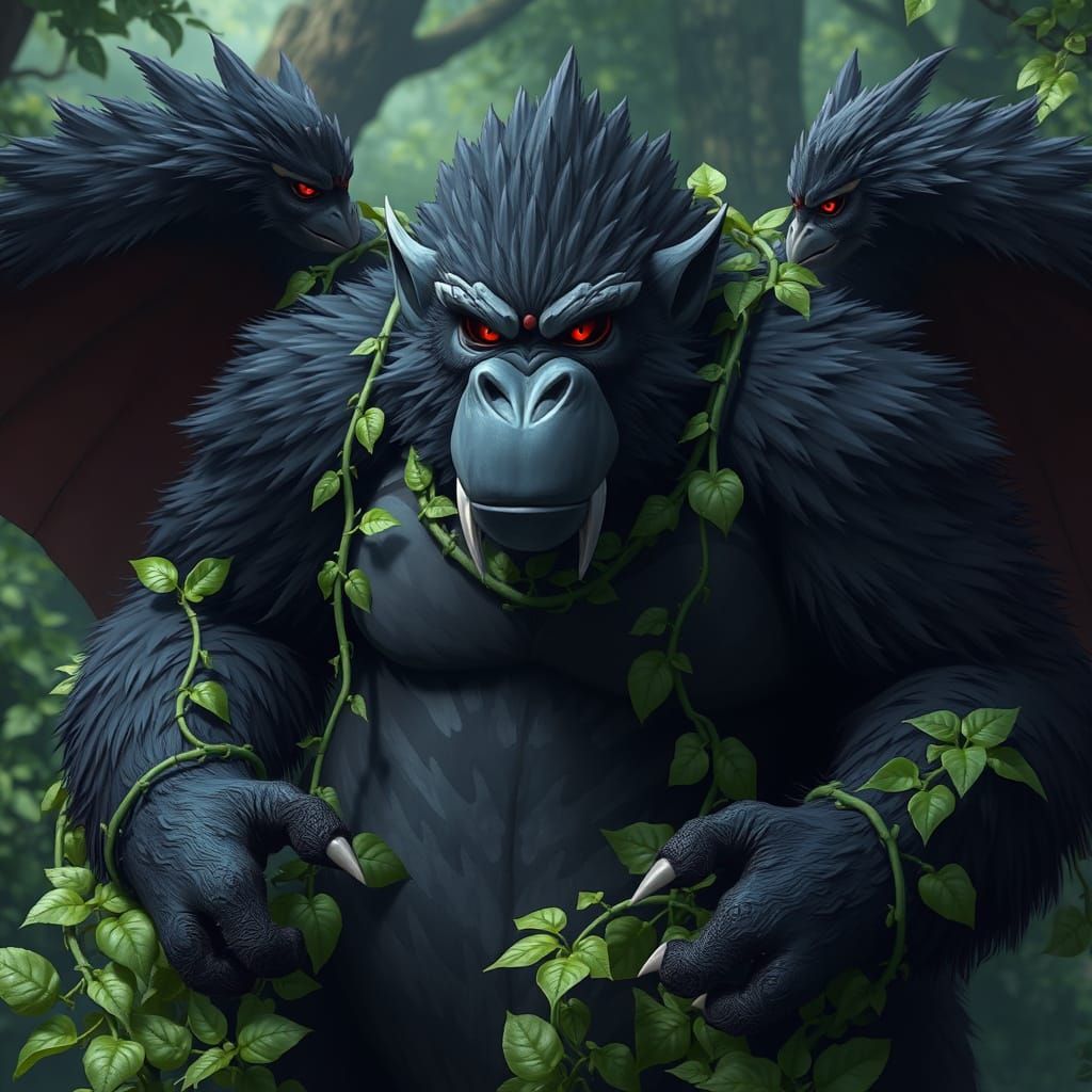 Powerful Simian Pokémon in Detailed Matte Painting