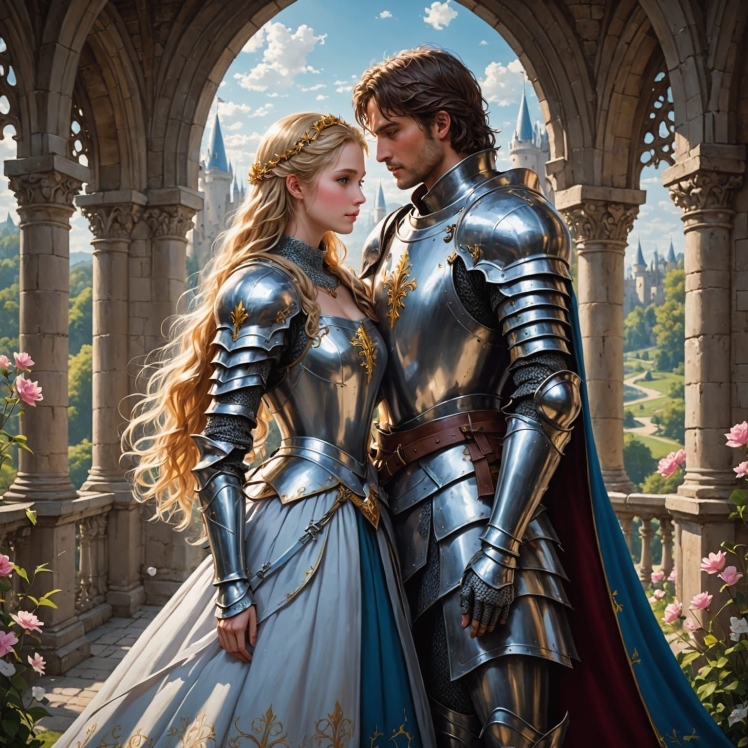 Medieval Knights in Love with Their Princess