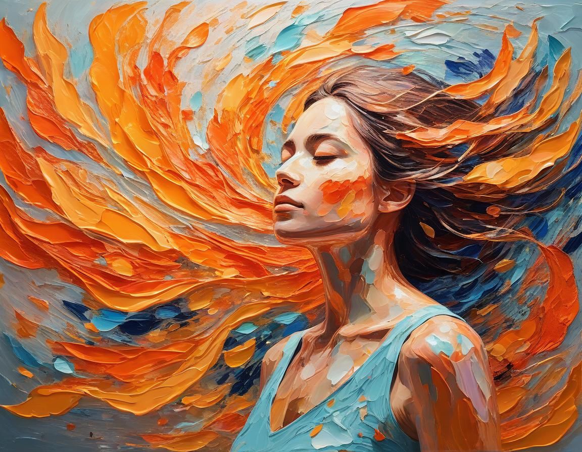 Ethereal Fighter in Abstract Fauvist Dreamscape