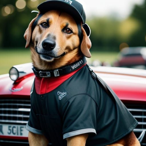 Cute Canine Auto Technician