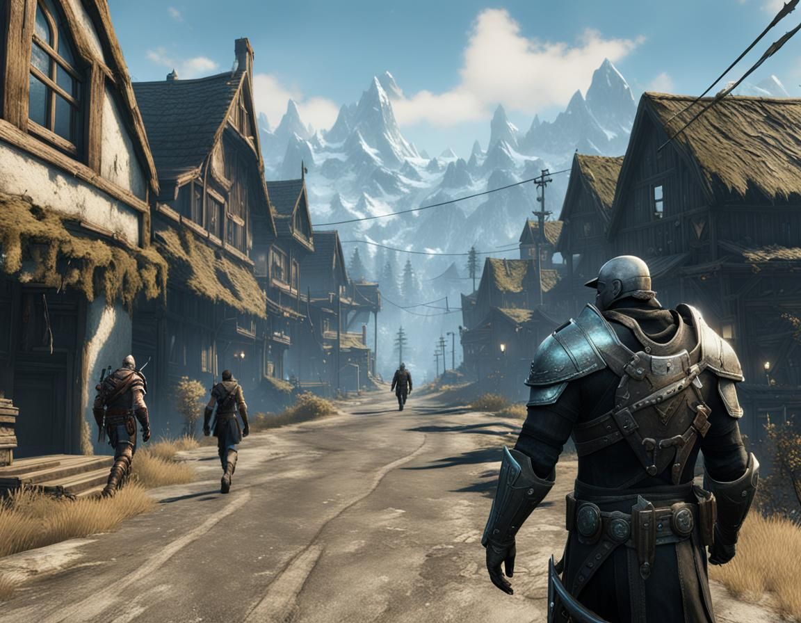 Man with Prosthesis Enters Video Game Town