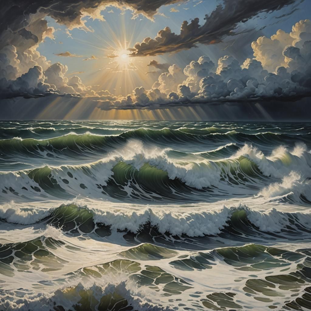 A stunning cinematic painting by Roselyne Rollant capturing ...