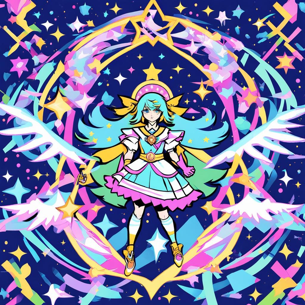 Baseball Themed Magical Girl Full Body Image