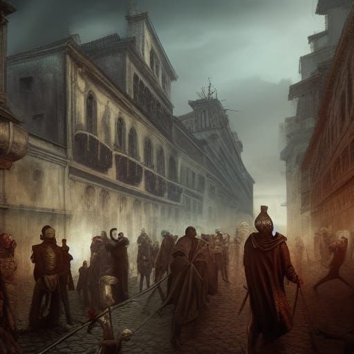 Renaissance Naples During Black Death Outbreak