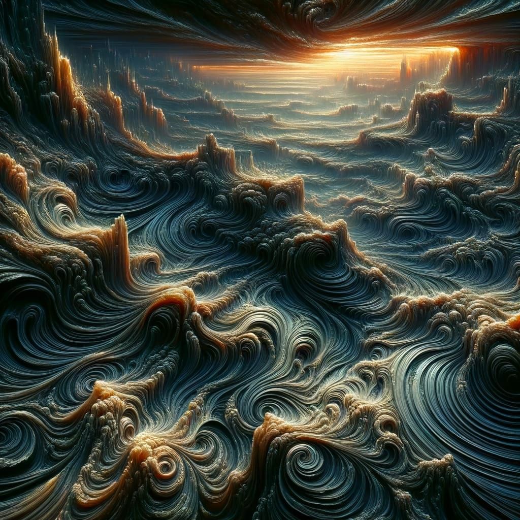 Dystopian World: A Psychedelic Dreamcore Matte Painting