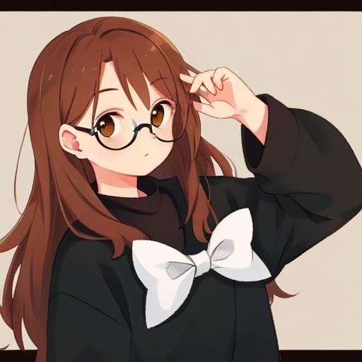 Latvian Girl with Brown Hair and Glasses