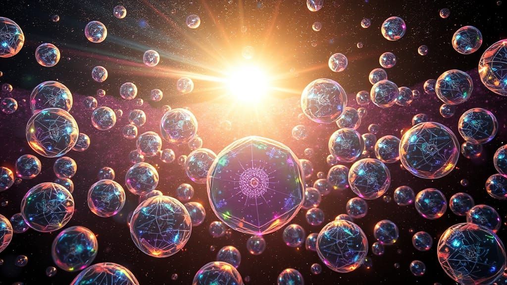 Cosmic Fractal Forest Radiates Ethereal Glow in Hyperdynamic...