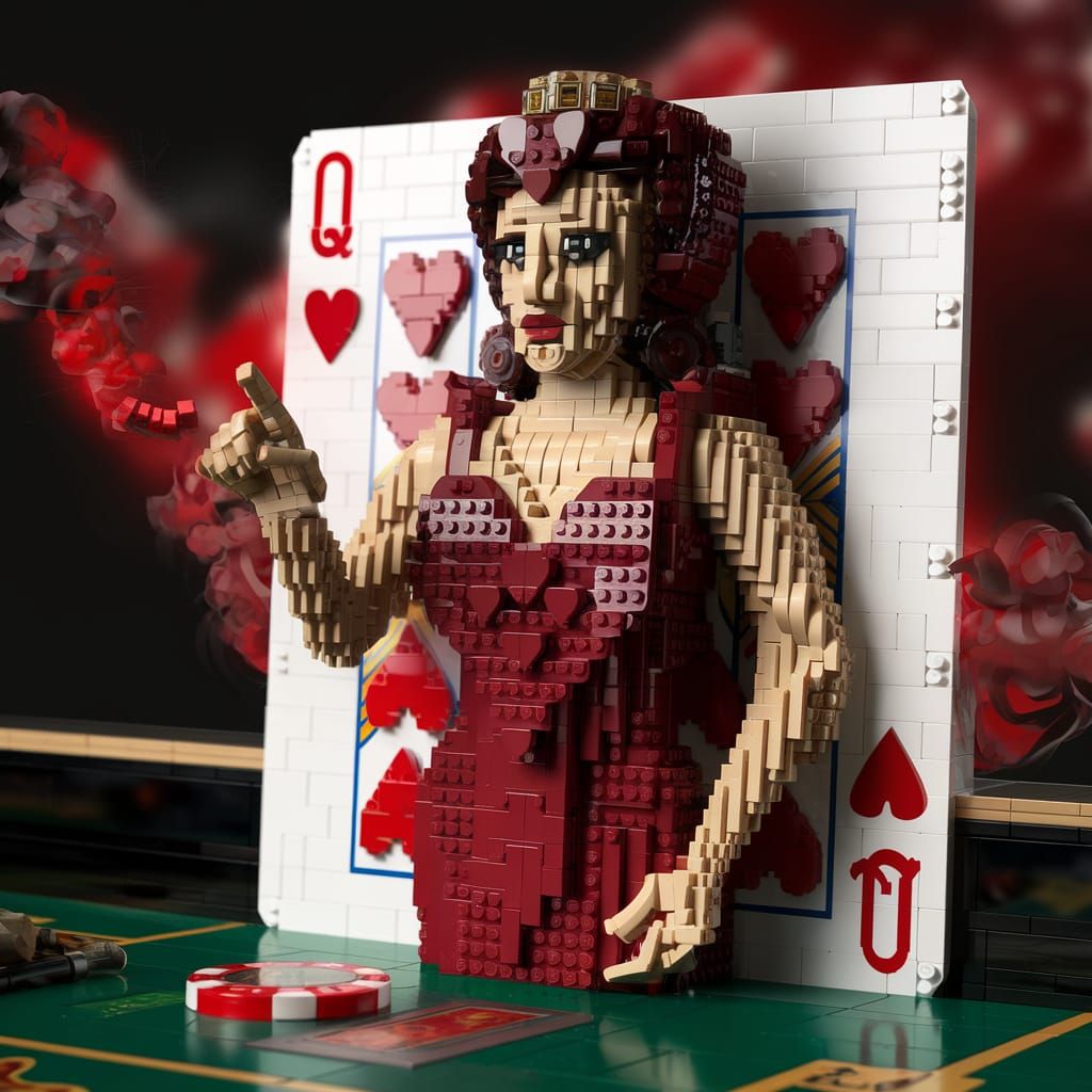 Lego Queen of Hearts Card Art