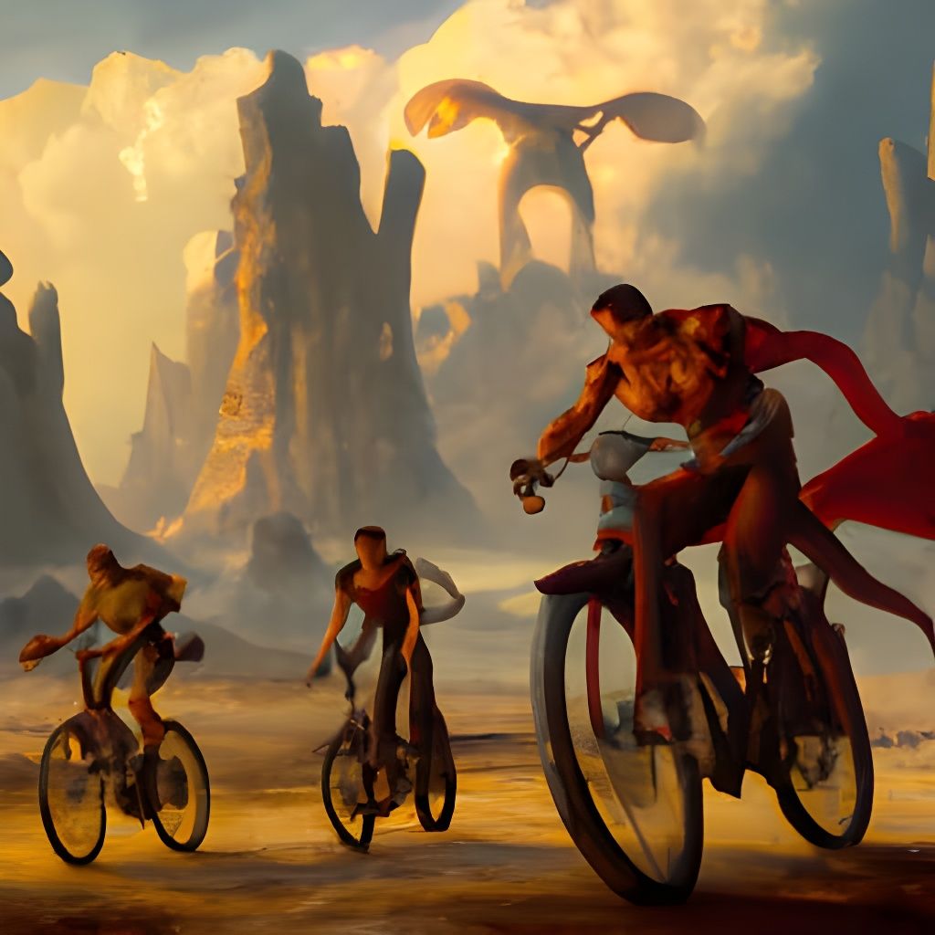 Four Horsemen of Apocalypse Ride Bicycles