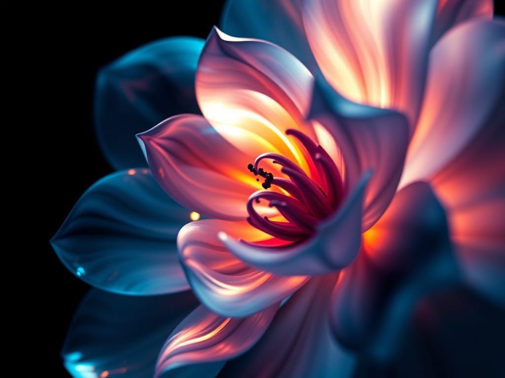 Ethereal Bloom in Vibrant Abstraction