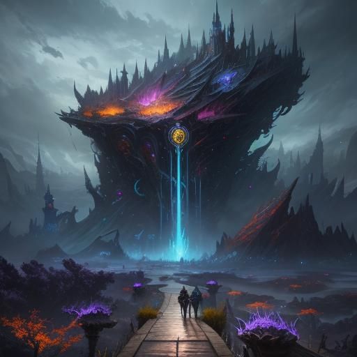 Fantastical Matte Painting in Deep Color