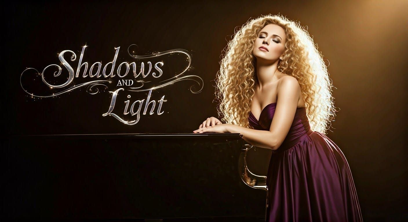 Elegant Blues Singer Lost in Performance