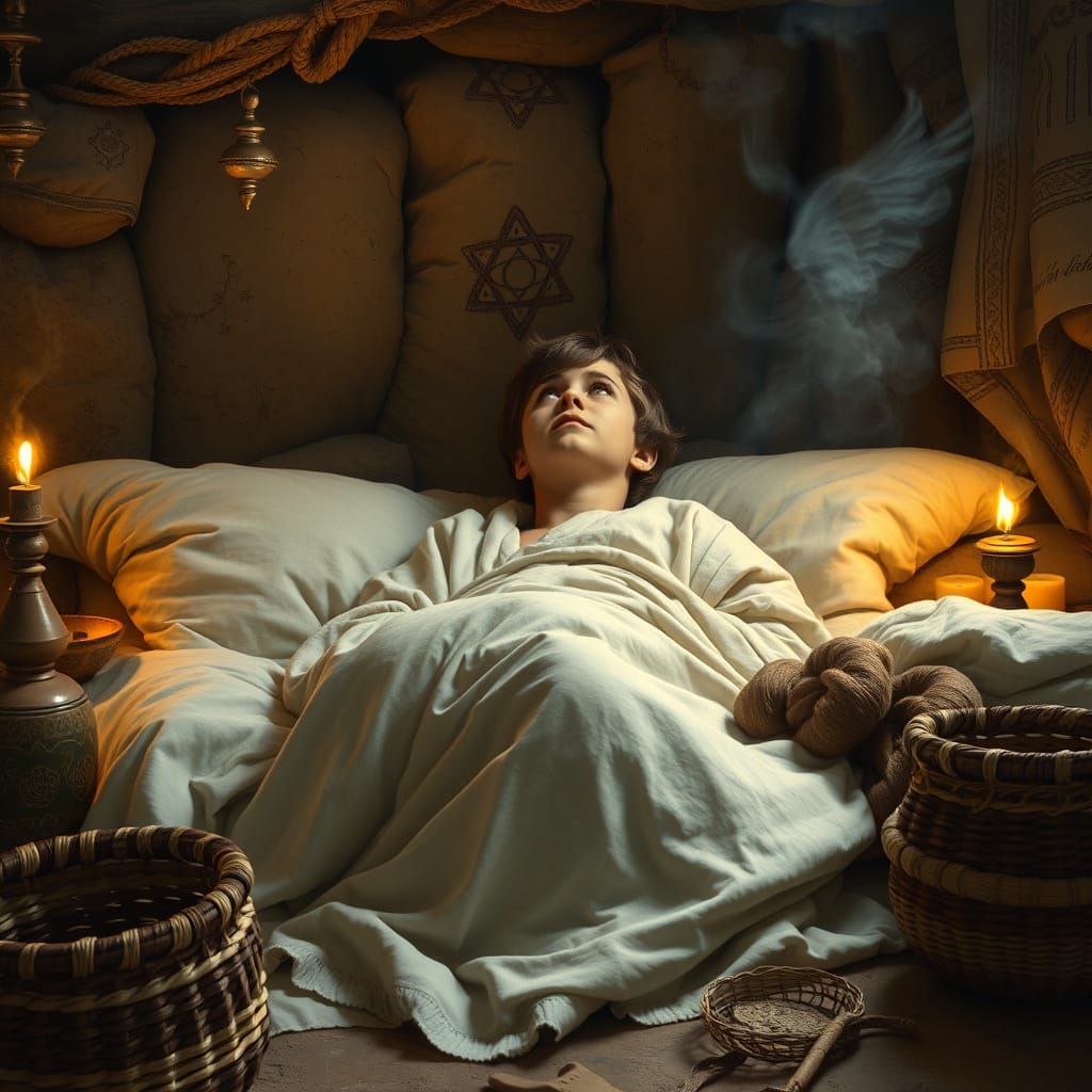 Ancient Youth Awakens to Divine Call in Warm Desert Hovel