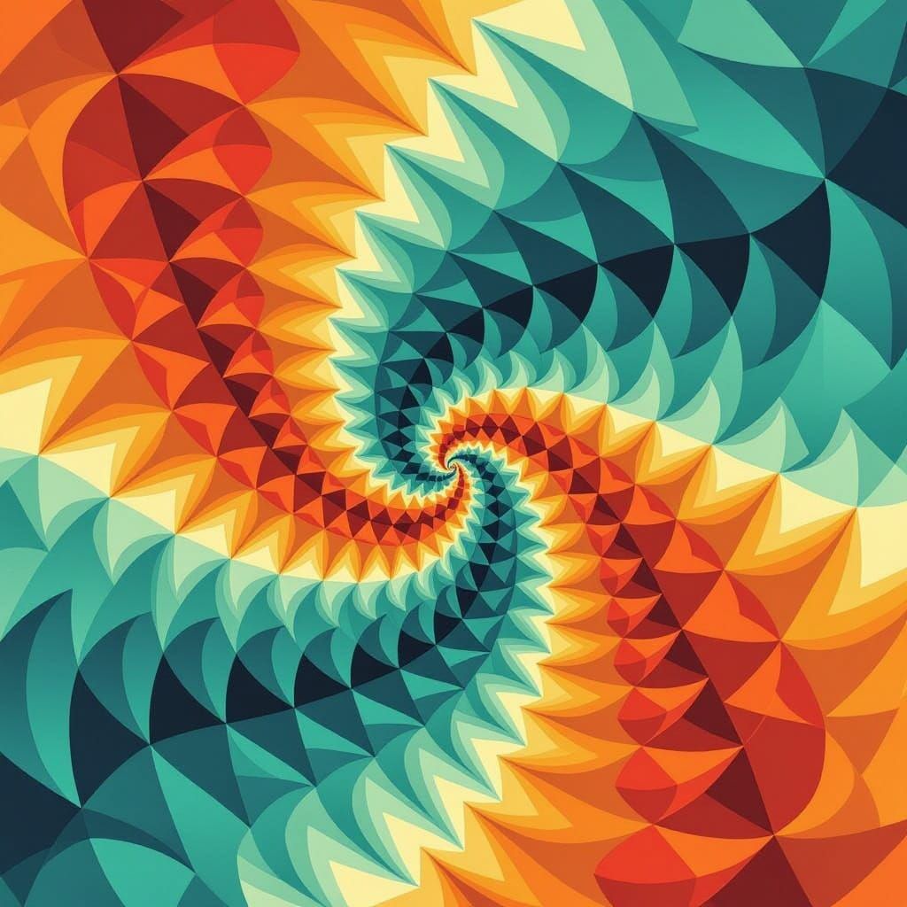 Fractal Waveforms in 3D Vector Art