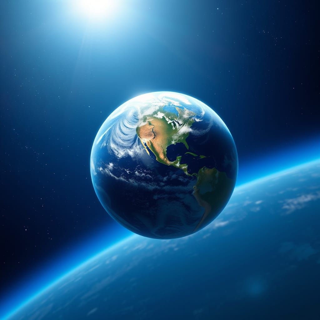 Ultra-Realistic Earth From Space: Shimmering Oceans