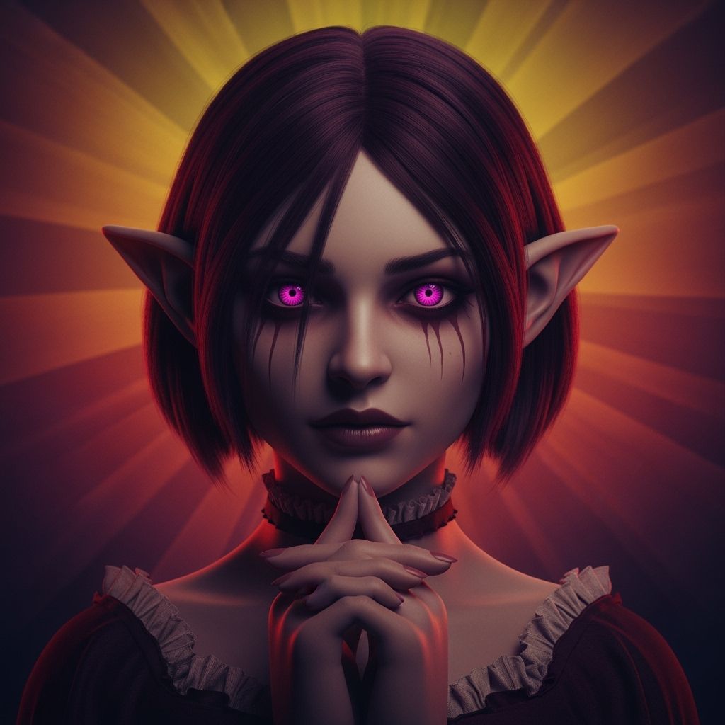 Sinister Ballerina Goblin Girl in Dark Fantasy Style