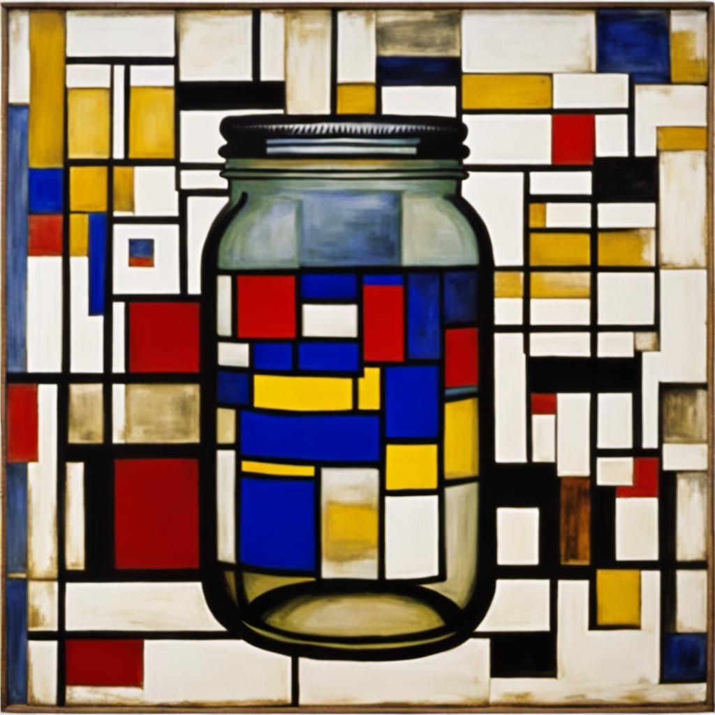 Abstract Jar Composition Inspired by Spiritual Art