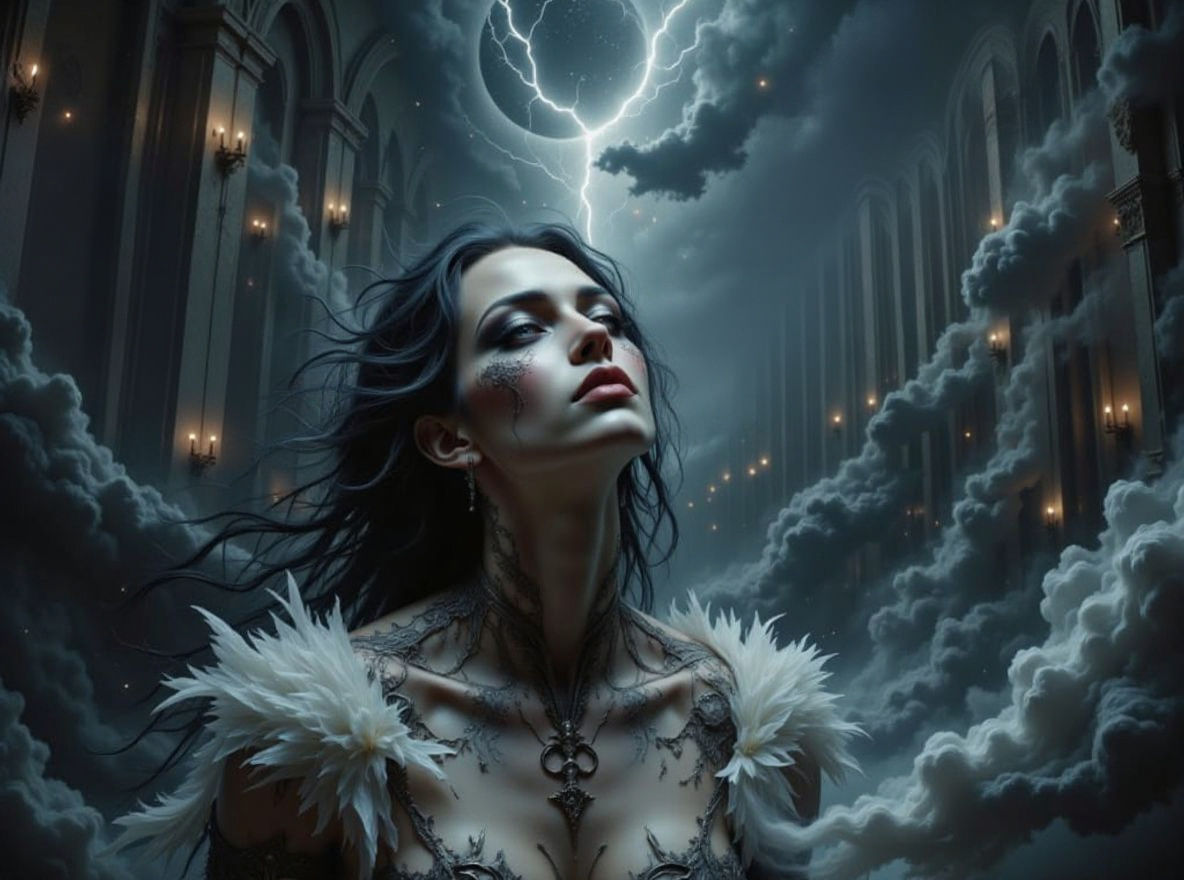 Fallen Angel's Song in Celestial Baroque Hall