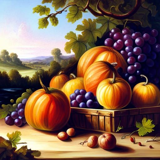 Pumpkins, Apples, Grapes: A Fall Harvest Bounty