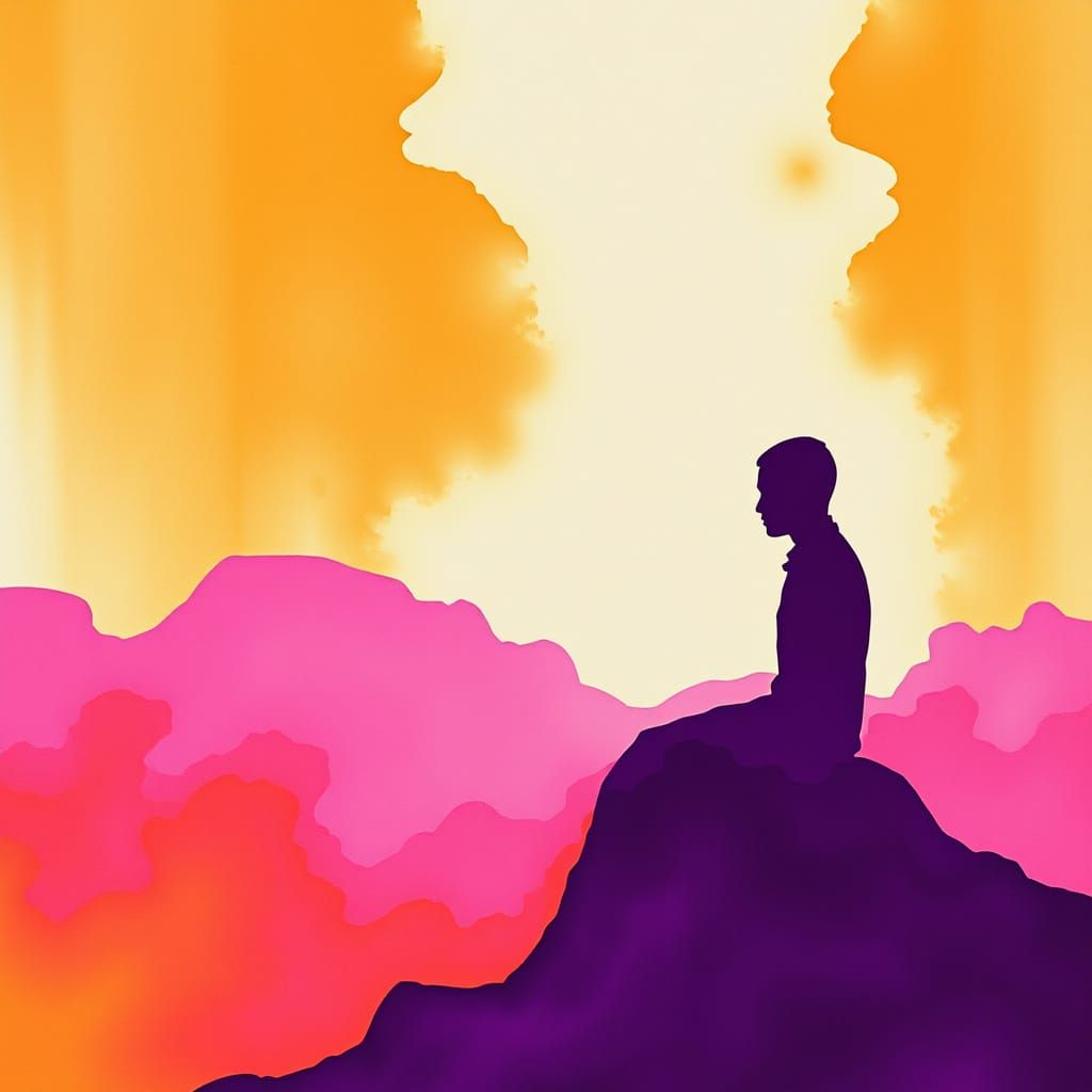 Surreal Silhouette Projection Art in Ink