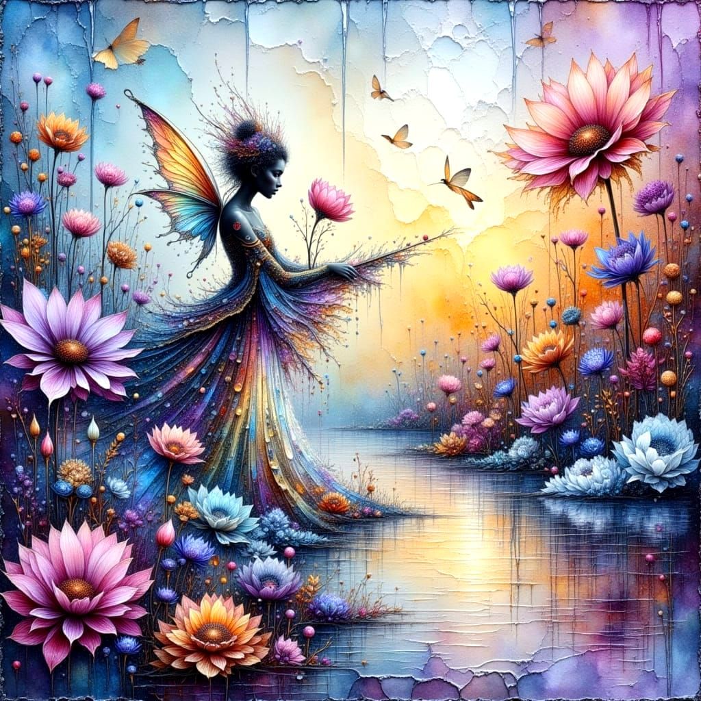 Mystical Dreamlike Fantasy in Impasto Impressionistic Style