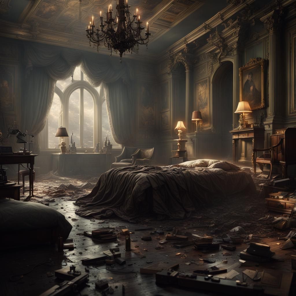 Dramatic Murder Scene in Digital Matte Painting