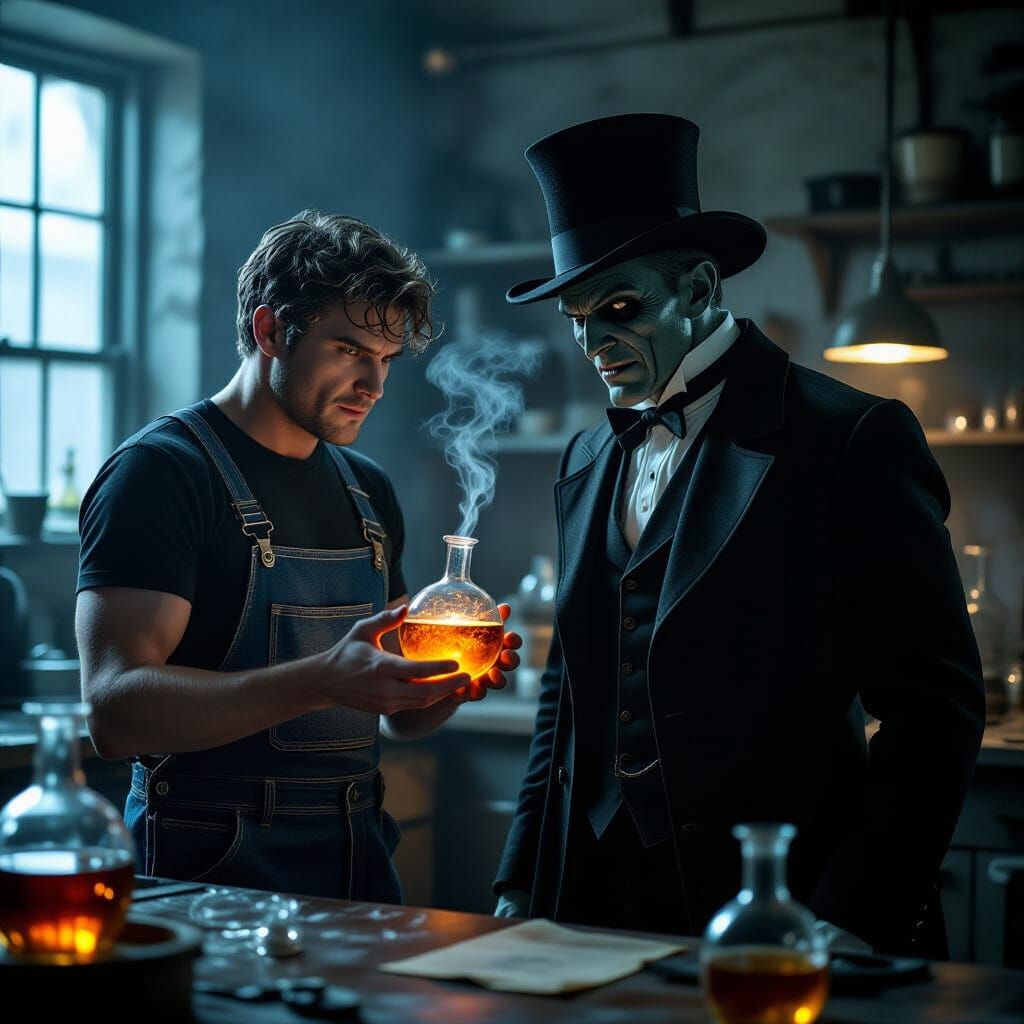 Jekyll and Hyde Transformation in Dim Laboratory