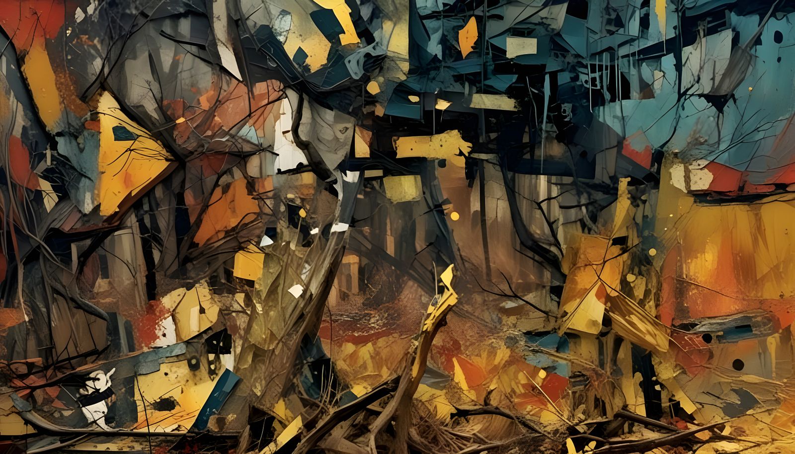 Apocalyptic European Landscape in Modern Art Style