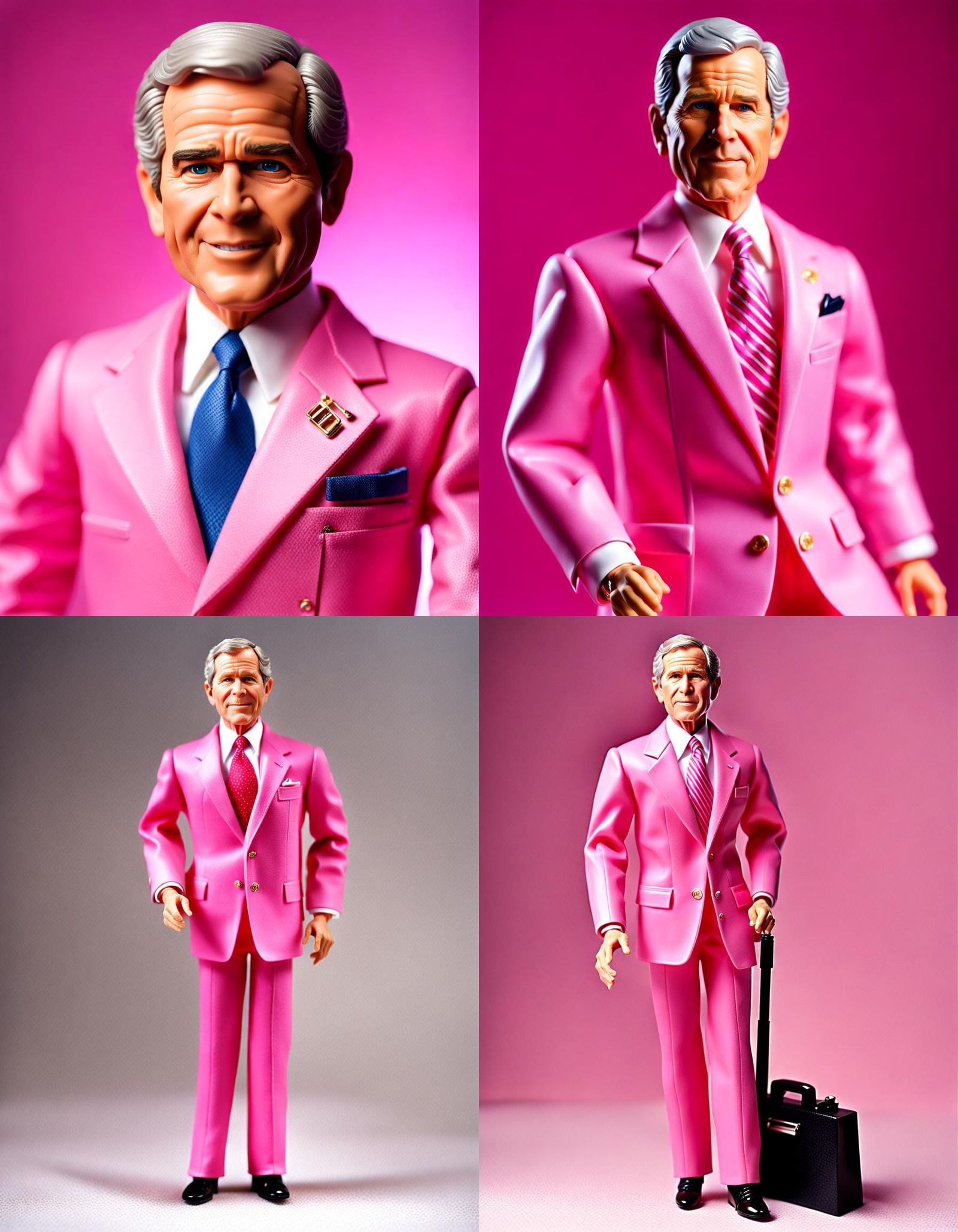George W. Bush Doll in Pink Suit