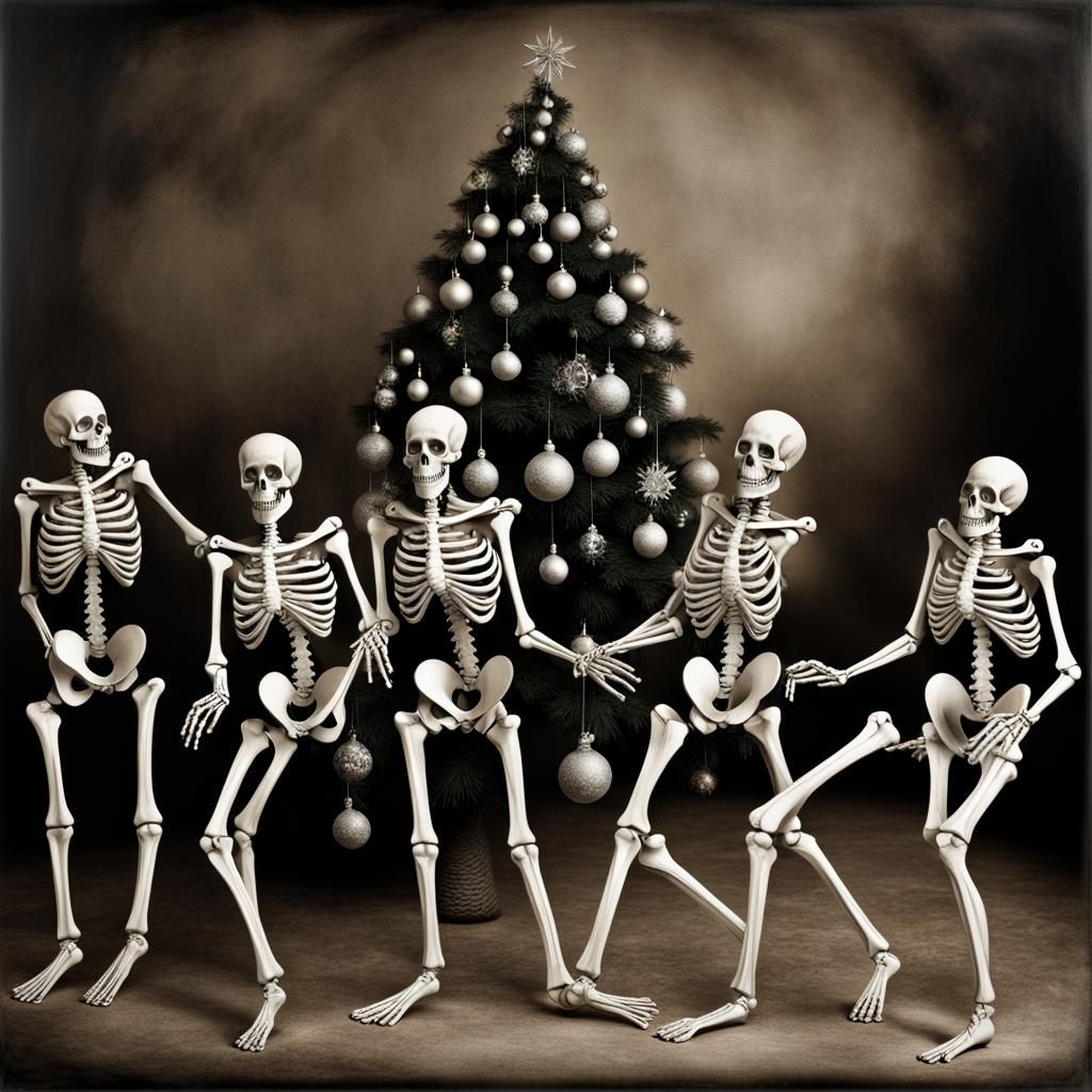 Gothic Christmas Tree Danse Macabre: Silver Nitrate Photo