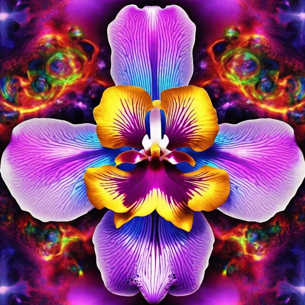 Cosmic Orchid: A Surreal Universe in Bloom