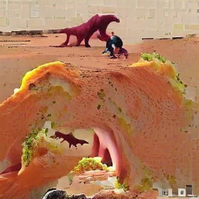 T-Rex Devouring a Human
