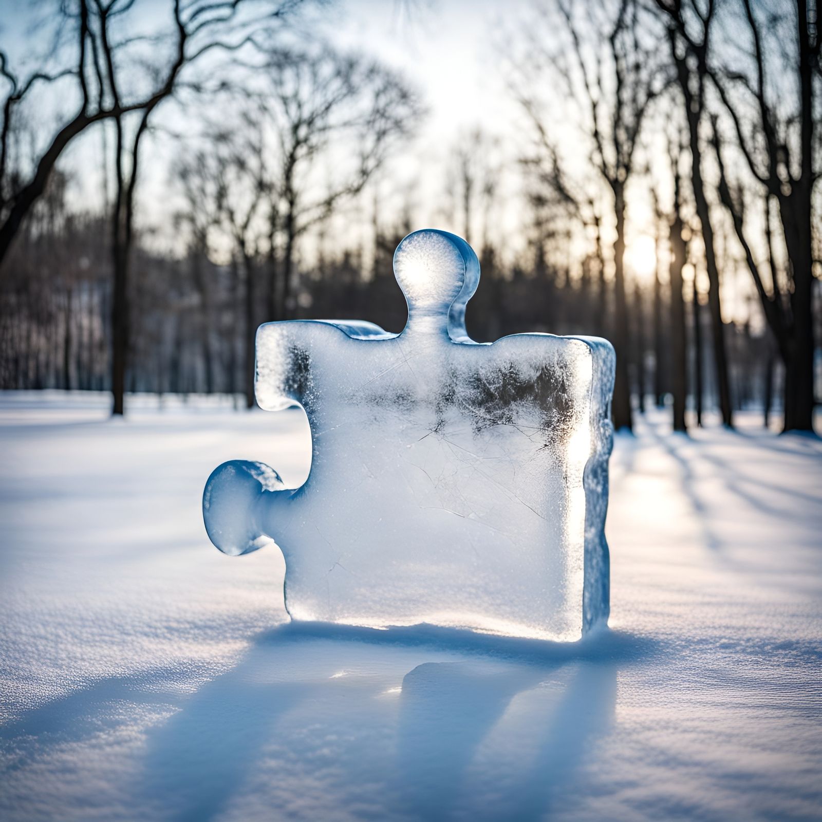 Icy Puzzle Piece in Winter Park