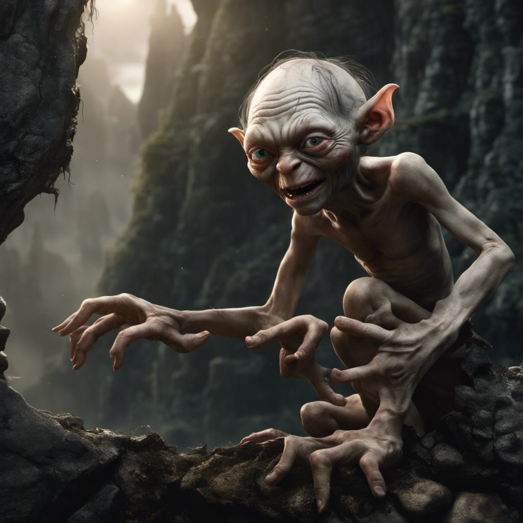 Gollum and Smeagol: A Fantasy Concept Art
