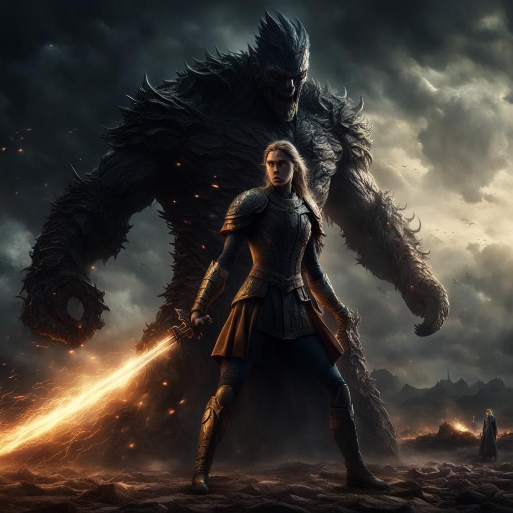 Epic Battle: Darkness Versus Light in Digital Art