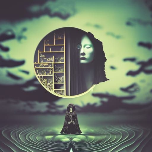 Ominous Castle Still Life in Baroque Style