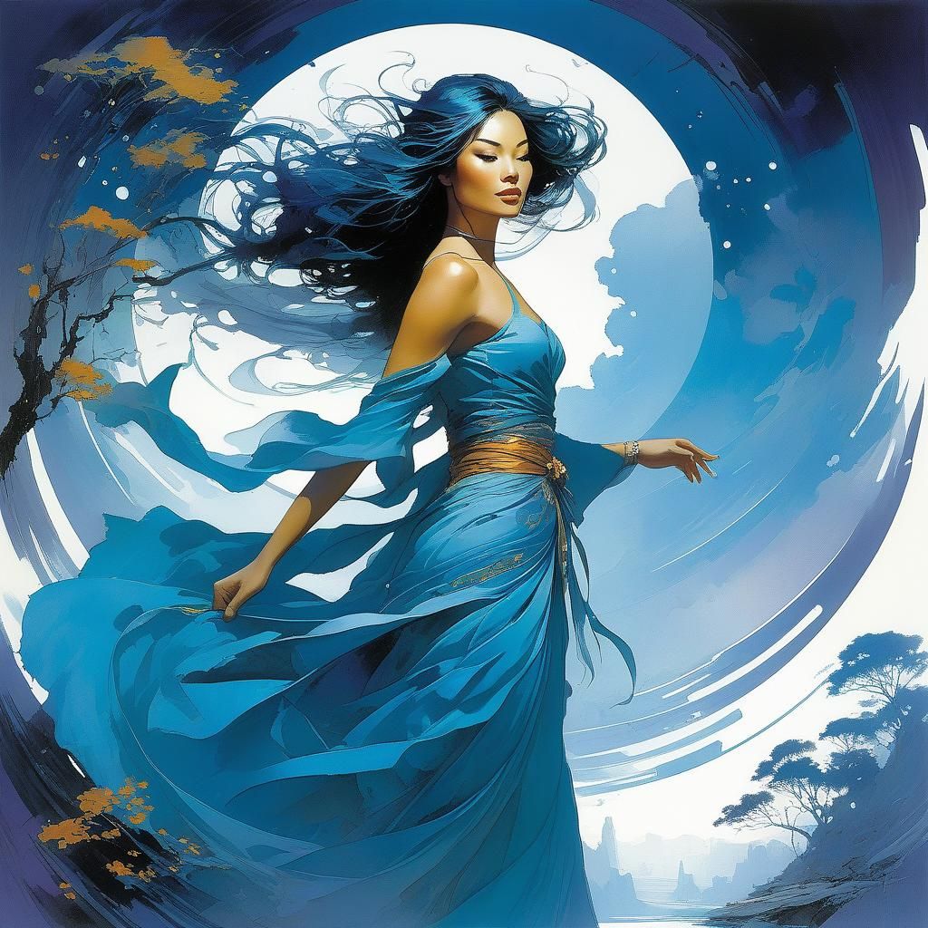 in style of Hannah Yata,Charles Vess,Peter Wileman